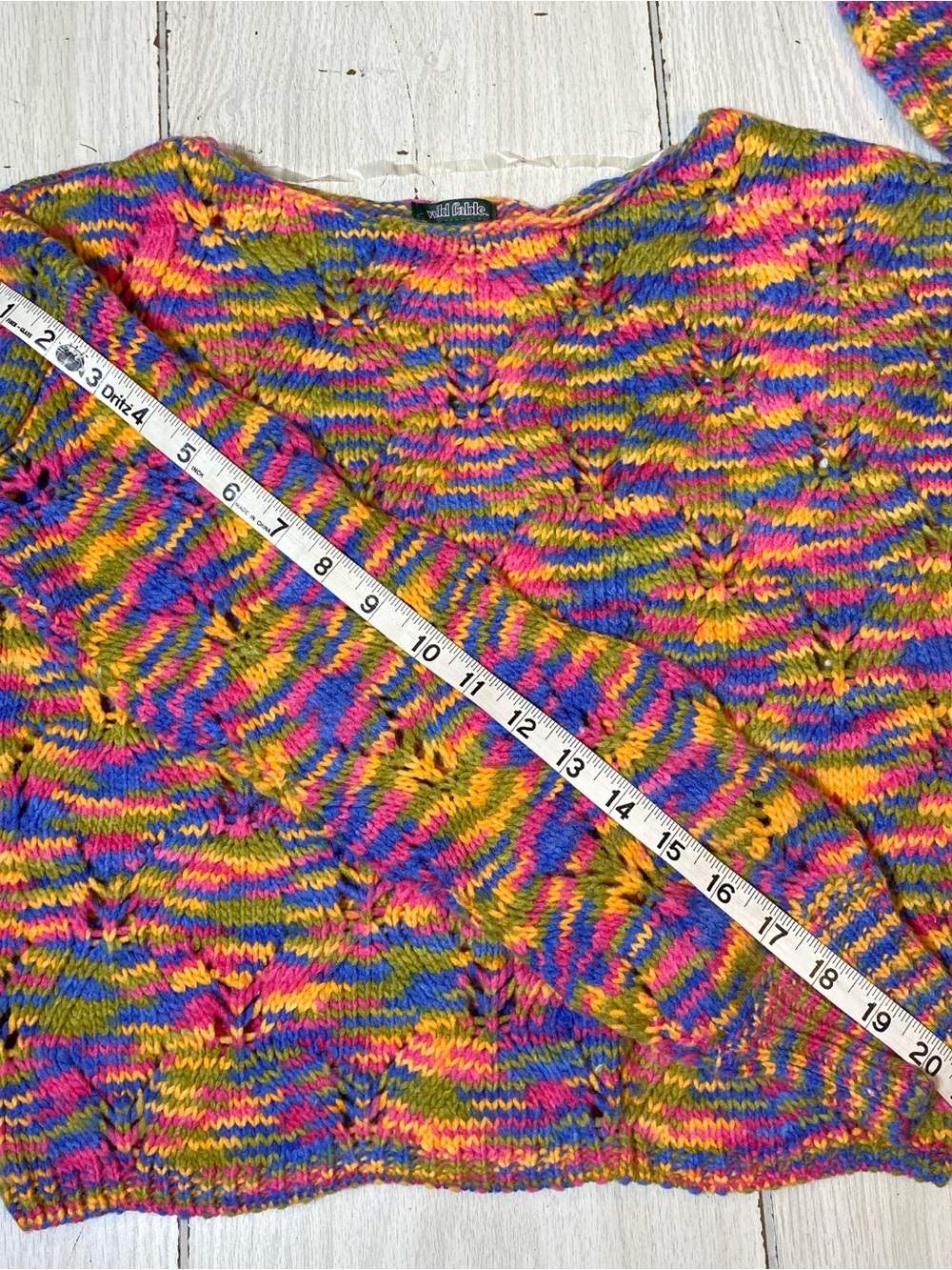 Wild Fable Multi-Color Space Dye Open Knit Long Sleeve Sweater Women’s XS NWOT. - Picture 5 of 8